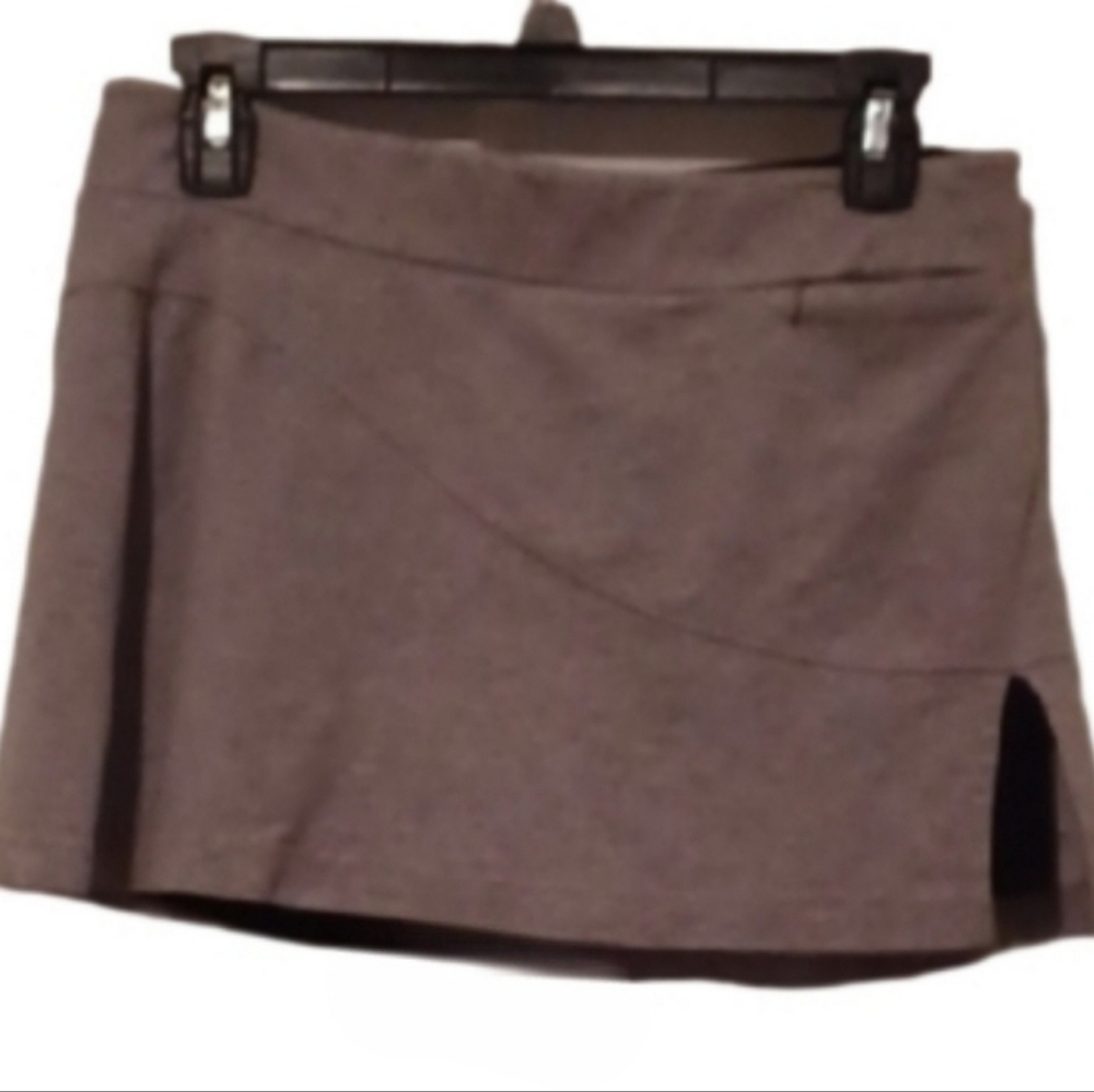 - Athletic Works Gray Mini Skirt with Side Slit And Shorts